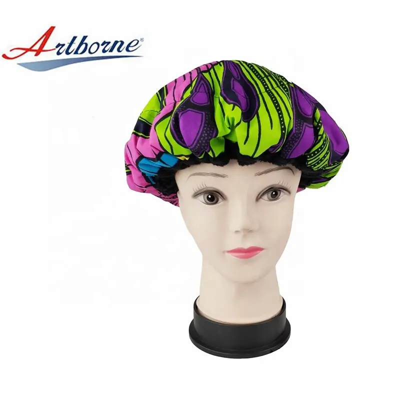 Reusable natural flaxseed linseed cap microwavable heated hot steaming steam hair mask cap hair bonnet heat cap 1