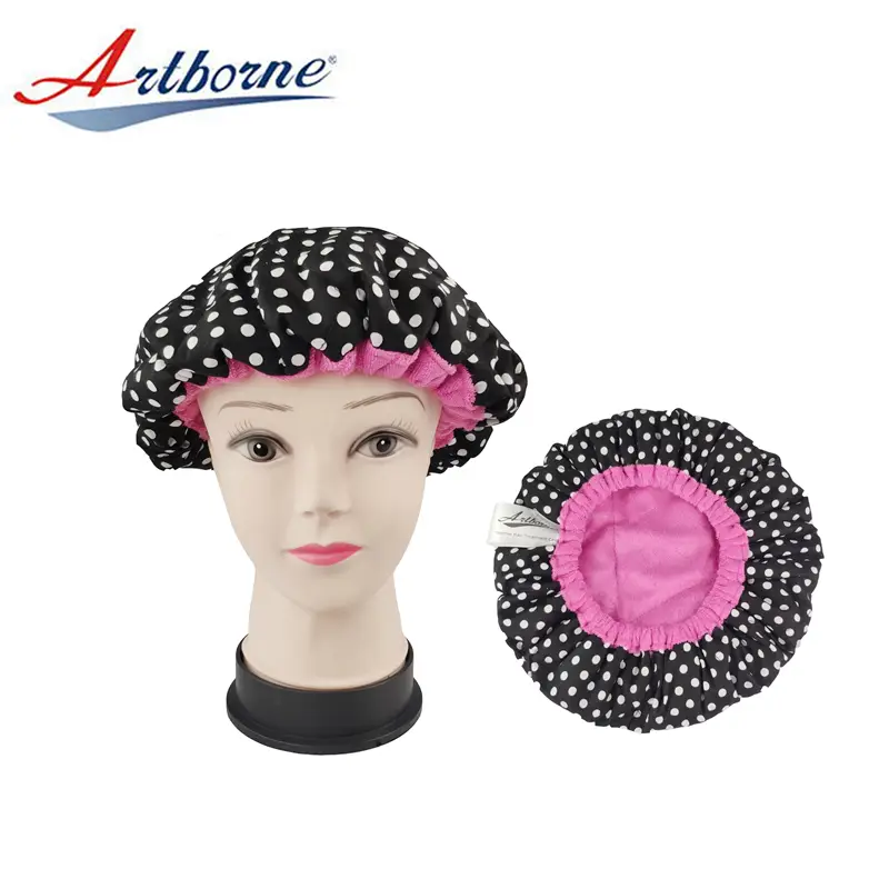 Reusable natural flaxseed linseed microwavable heated Thermal condition steaming hair care mask cap bonnet heat cap 1