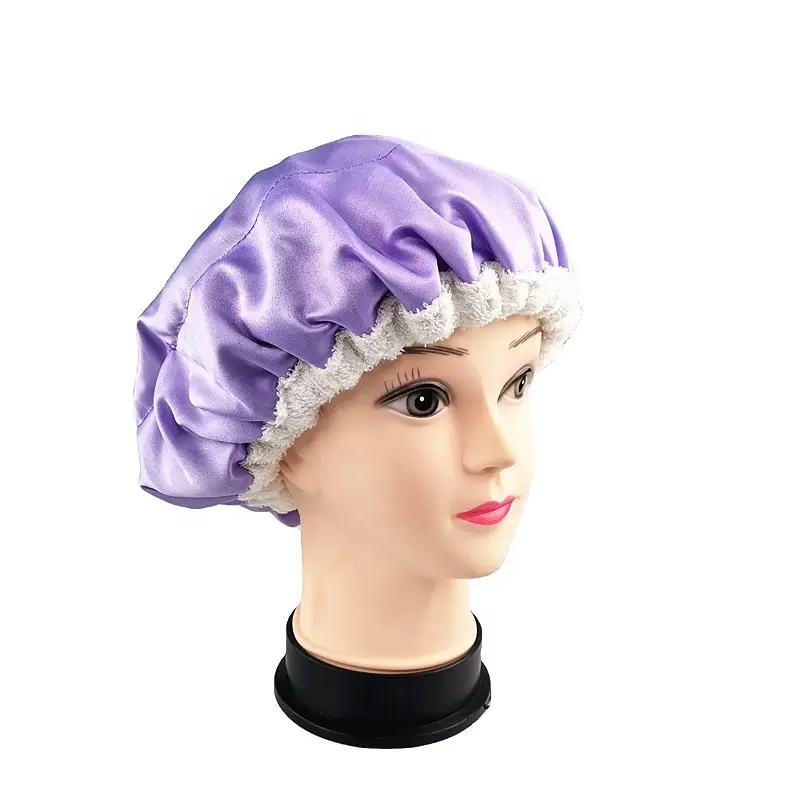 Natural flaxseed linseed cap microwavable heat cap deep conditioning heat cap hair care mask cap bonnet 1