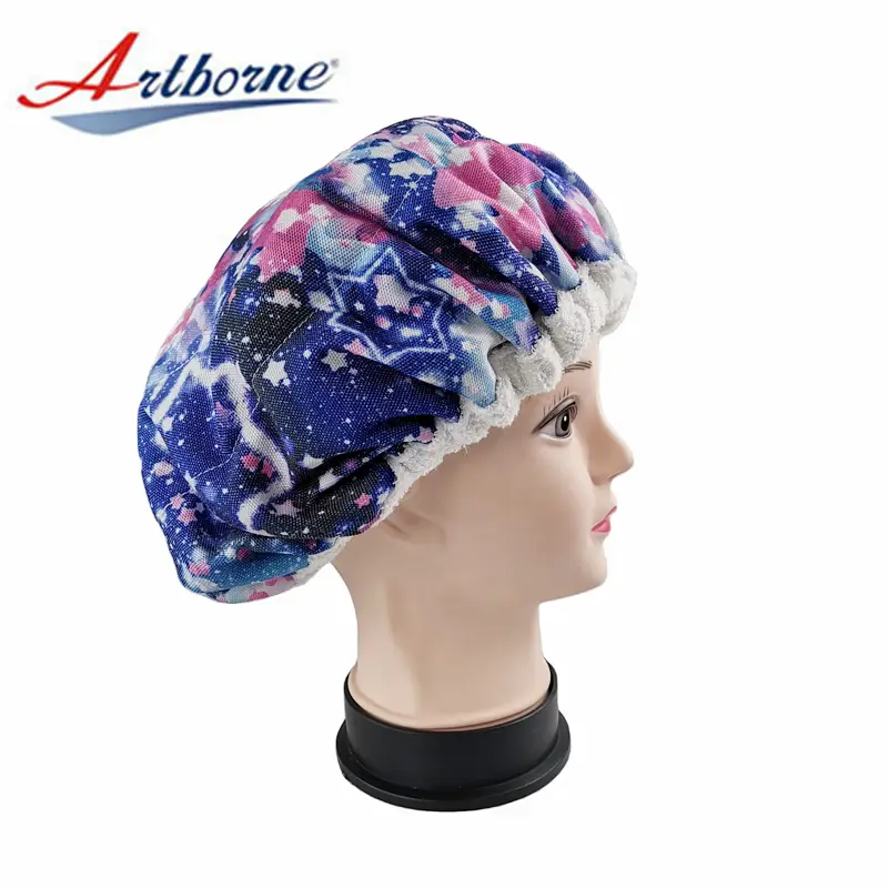 Natural flaxseed linseed heat cap microwave steaming cap hair mask cap bonnet deep conditioning hair care cap hair care treatment Cap 1