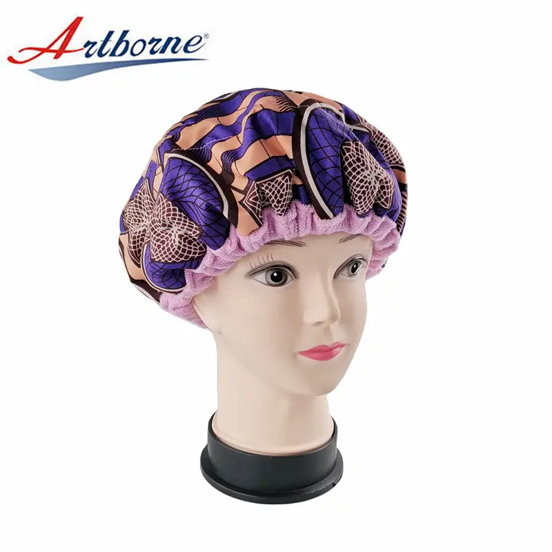 Reusable natural flaxseed linseed microwavable heat cap hair steamer hair mask cap bonnet flaxseed hair care treatment cap 1