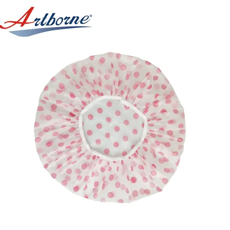 New Design Waterproof Thicken Elastic Bath Hat Plastic Shower Cap for Hair Salon Bathroom Products 1