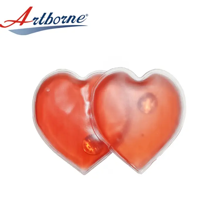 Logo Imprinted Heart Shape Hot and Cold Gel Packs Health Care Gel Sodium Acetate Heat Cold Pad for Handwarmer Heating Pad Heated 1