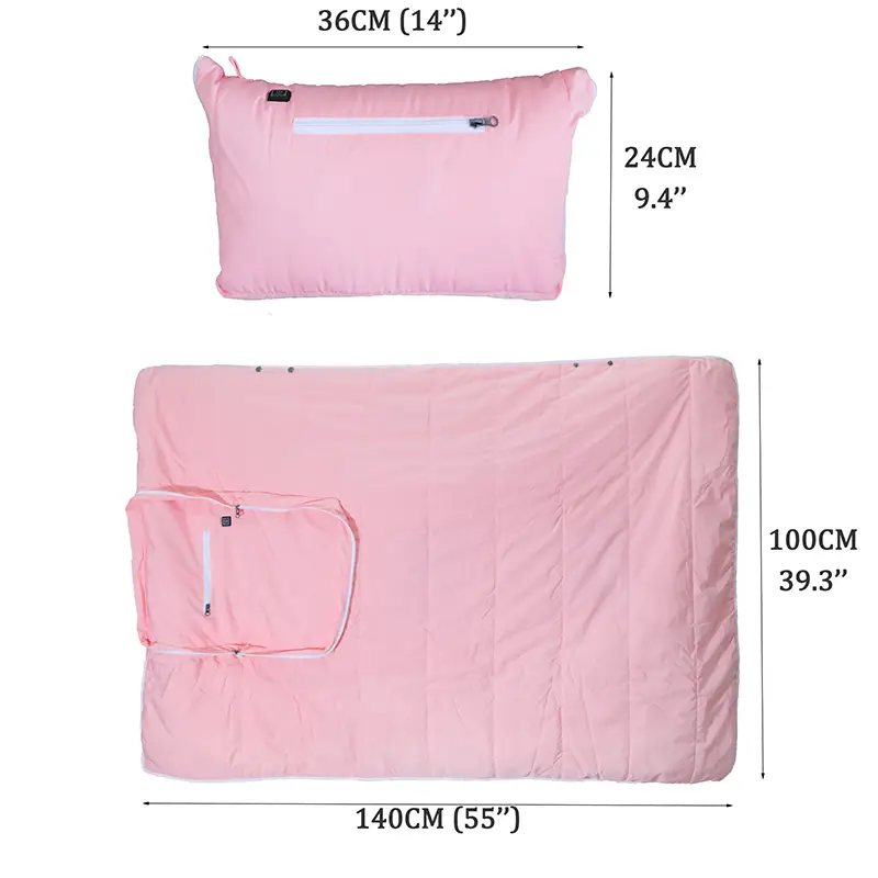 Heated Blanket Soft and Comfortable Electric Throw Pillow Blanket 2 in 1 USB Powered Fast Heating Blanket 1