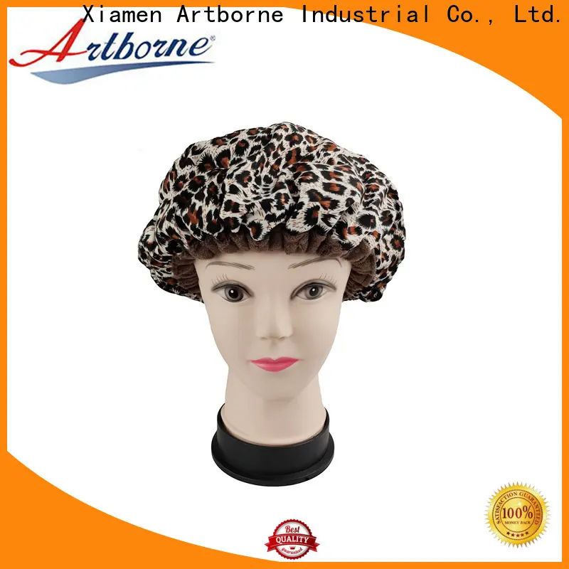Artborne drying waterproof shower cap supply for lady 1