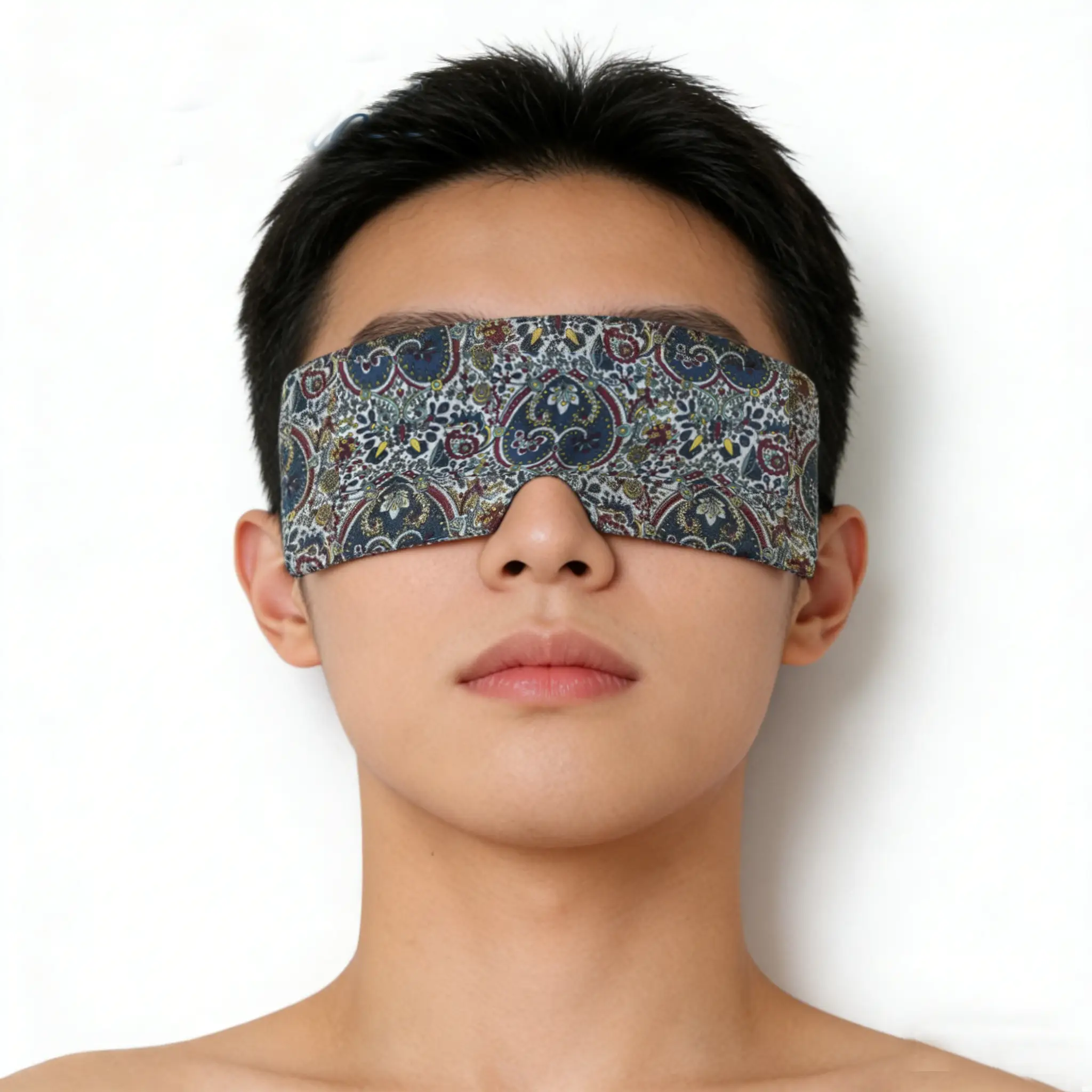 Flaxseed Eye Pillow for Yoga, Relaxation, Sleeping, Microwavable Weighted Eyes Mask Heated for Meditation 1