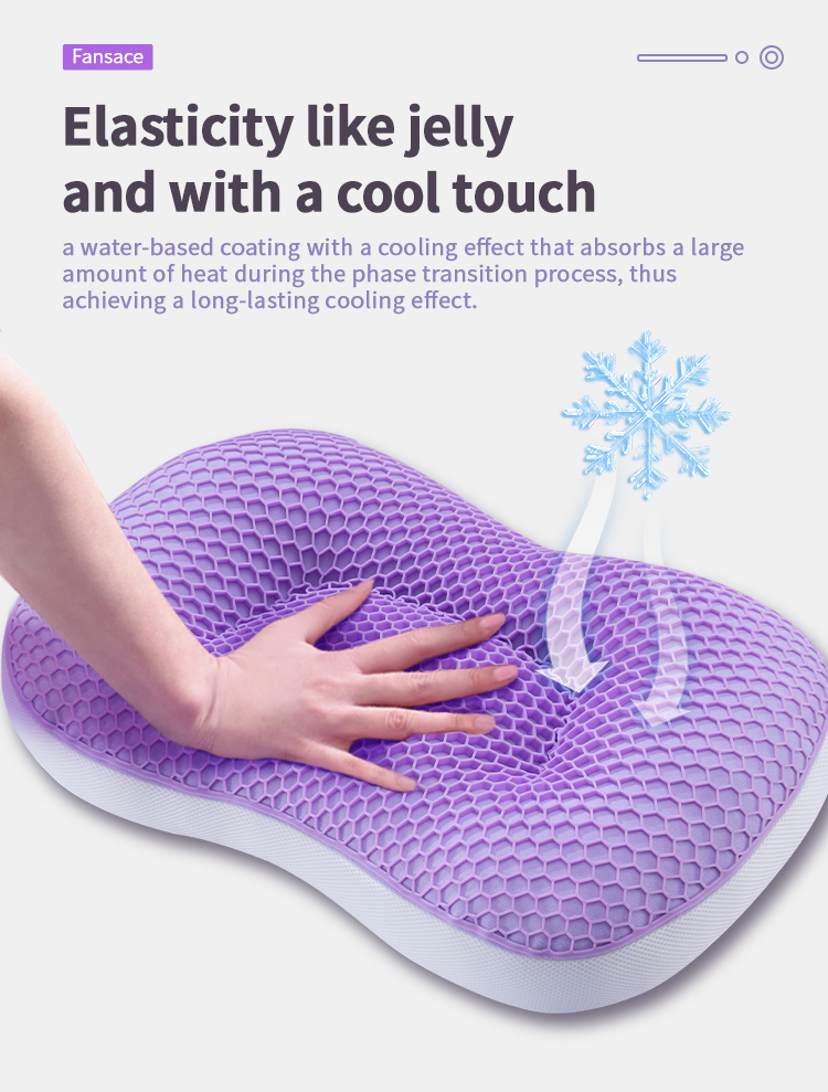 Tilpasset FP-04 Elastisk gitter Støttende Lilla Pustende Mikrofiber Honeycomb TPE pute for å sove | JLH Mattress 14