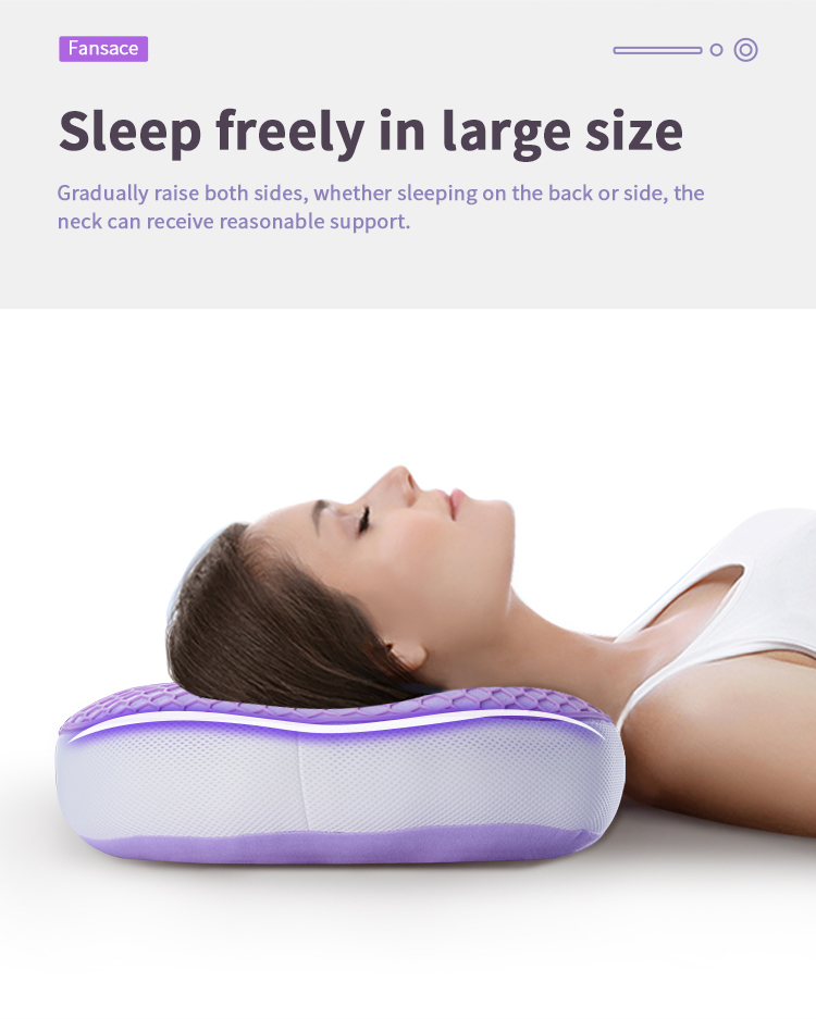 Tilpasset FP-04 Elastisk gitter Støttende Lilla Pustende Mikrofiber Honeycomb TPE pute for å sove | JLH Mattress 18