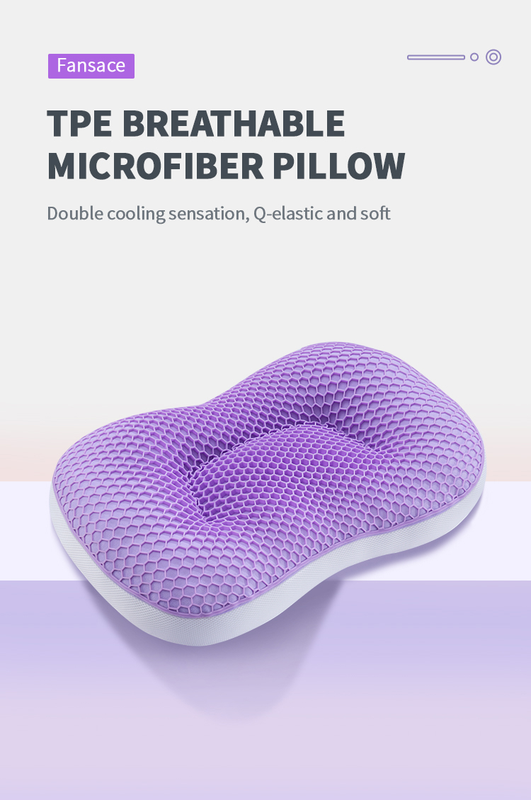 Tilpasset FP-04 Elastisk gitter Støttende Lilla Pustende Mikrofiber Honeycomb TPE pute for å sove | JLH Mattress 15
