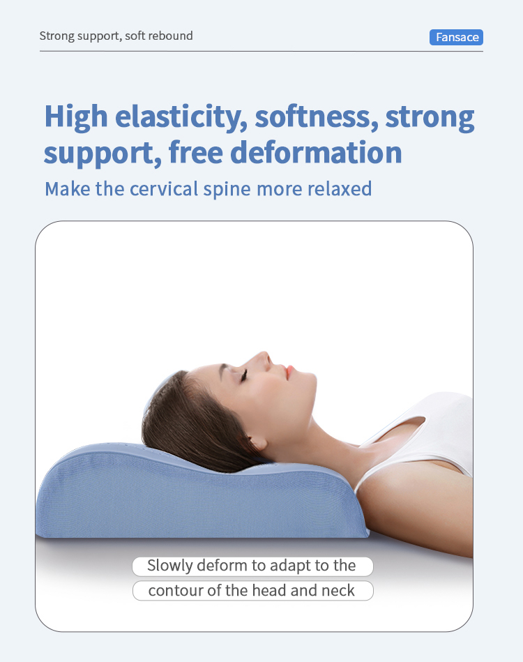 Kvalitet FP-05 Ergonomisk livmorhalspute TPE Ice Cool Memory Foam Pute for Nakke Skulder Smertelindring | JLH Mattress 18