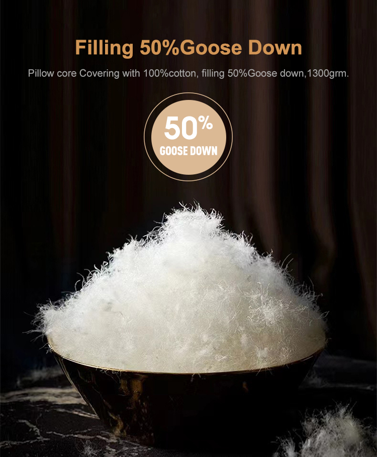 Индивидуально подобранные удобные подушки для сна класса люкс белого цвета 100% высокого качества премиум 5-звездочного отеля из перьев и гусиного пуха 14