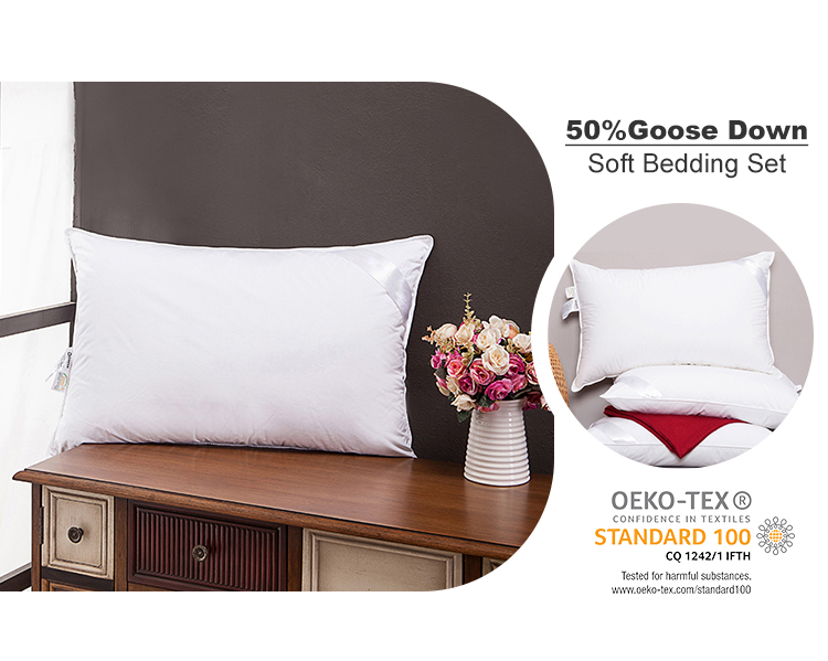 Индивидуально подобранные удобные подушки для сна класса люкс белого цвета 100% высокого качества премиум 5-звездочного отеля из перьев и гусиного пуха 18