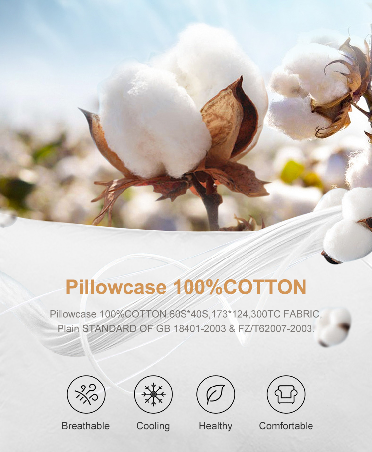 Colección de hoteles Almohada de cama suave y transpirable Tamaño estándar de estrella Almohada de relleno de microfibra de microfibra para hotel - JLH Home 13