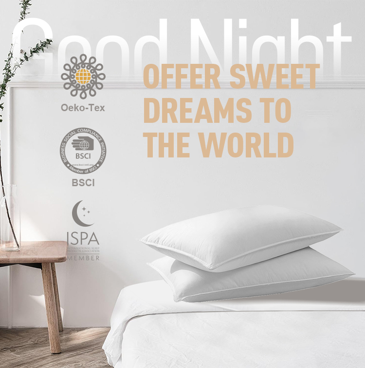 Colección de hoteles Almohada de cama suave y transpirable Tamaño estándar de estrella Almohada de relleno de microfibra de microfibra para hotel - JLH Home 16