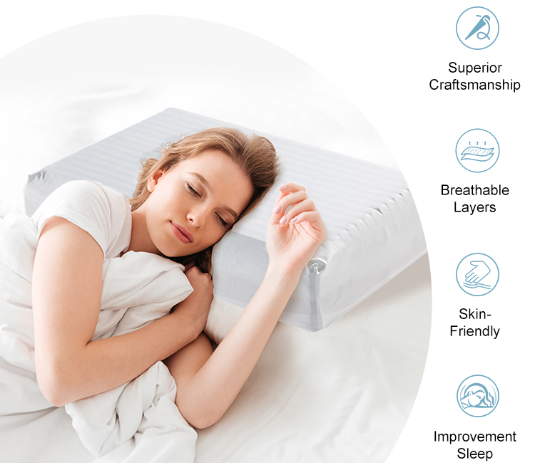 YZT-363 Wholesale Hypoallergenic Rectangle Orthopedic Anti Snore Bamboo Memory Foam Hotel Bedroom Sleeping Pillows 16