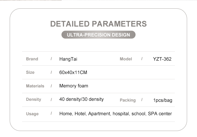 YZT-362 인체공학적 베개 정형외과적 목 지지대 환기 편안한 메모리 폼 베개, 탈착식 커버 포함 15