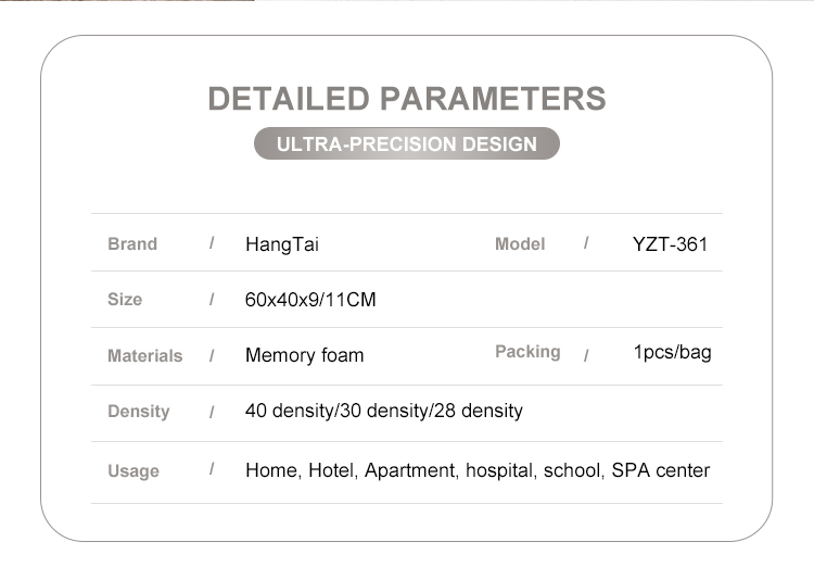 YZT-361 공장 판매 인체공학적 디자인 소프트 웨이브 모양 정형 외과 경추 목탄 메모리 폼 베개 목 통증 15