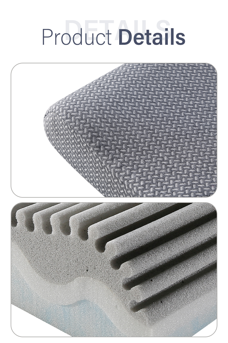 YZT-361 공장 판매 인체공학적 디자인 소프트 웨이브 모양 정형 외과 경추 목탄 메모리 폼 베개 목 통증 18