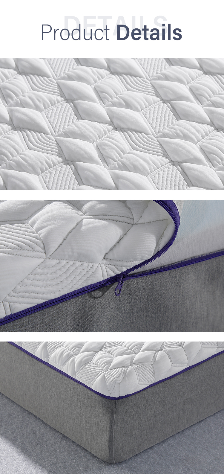 25MM-02 OEM ODM Twin Colchones Compressed Comfortable Hotel Gel Memory Foam Mattress Vacuum Roll In Carton Box 17