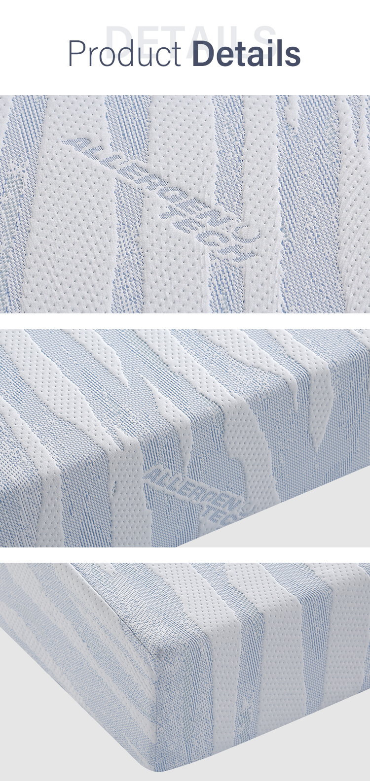 20MM-02 knitted fabric bed Matelas for hotel  8-12 Inch comfortable king queen size memory foam mattress - JLH Mattress 17