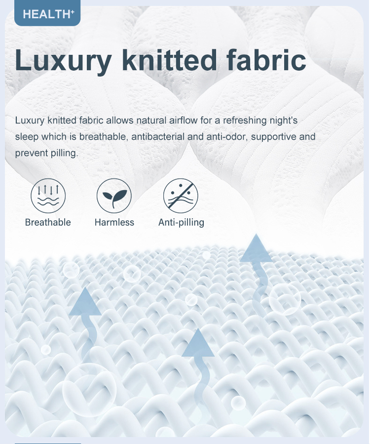 20MM-02 knitted fabric bed Matelas for hotel  8-12 Inch comfortable king queen size memory foam mattress - JLH Mattress 13