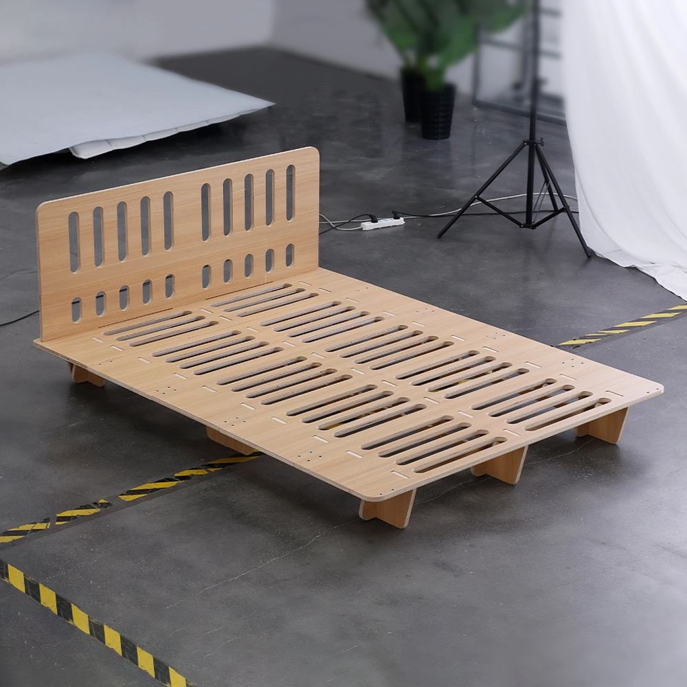 Latest designs bed solid wood durable platform bed frame furniture modern wholesale wooden bed frame - jlh Mattress 1