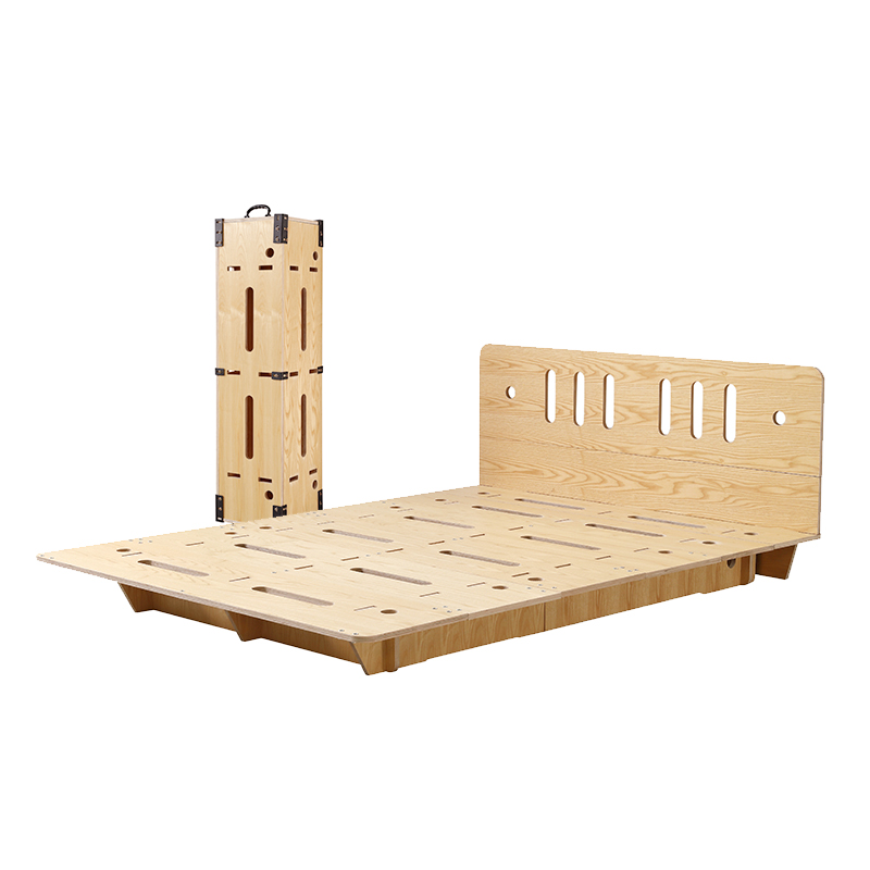 Modern Design Eco-friendly and Sustainable Solid Wood Block Board Wooden Bed Frame Classic Solid Wood Box Bed 8