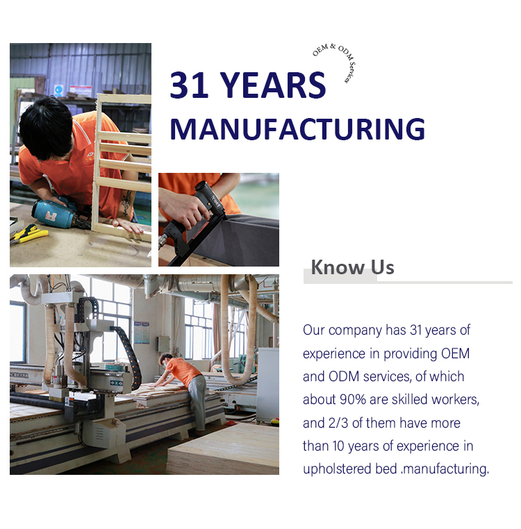 Modern Design Eco-friendly and Sustainable Solid Wood Block Board Wooden Bed Frame Classic Solid Wood Box Bed 24