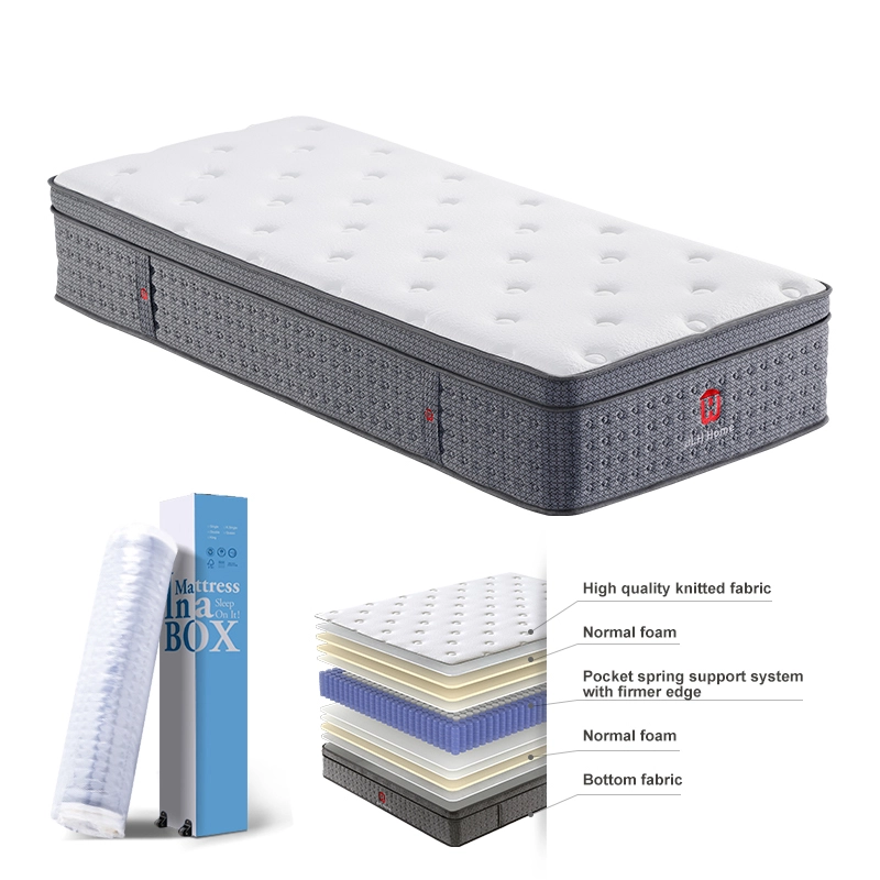 OEM ODM high density foam king mattress in a box economical hypo-allergenic pocket hotel spring mattress | JLH Mattress 1