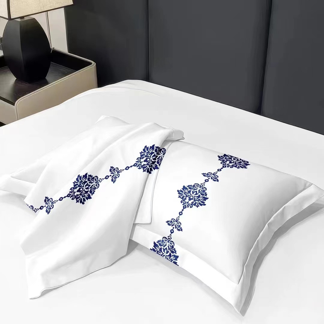 Custom Indoor Guest Room 100% Cotton White Pillowcase Star Hotel Pillows 11