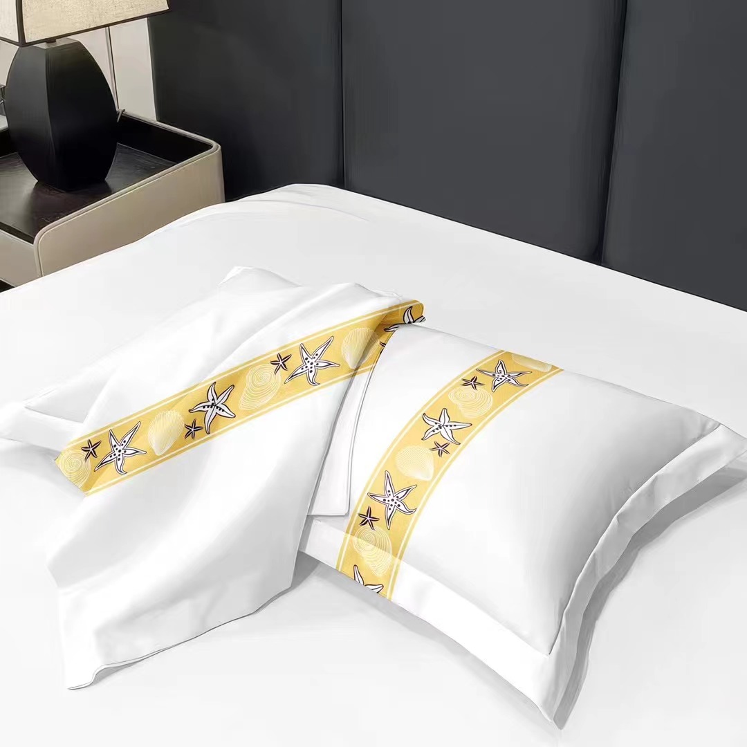 Luxury Hotel Embroidery Linen Comforter Cover Bed Sheets Set Hotel bedding 9