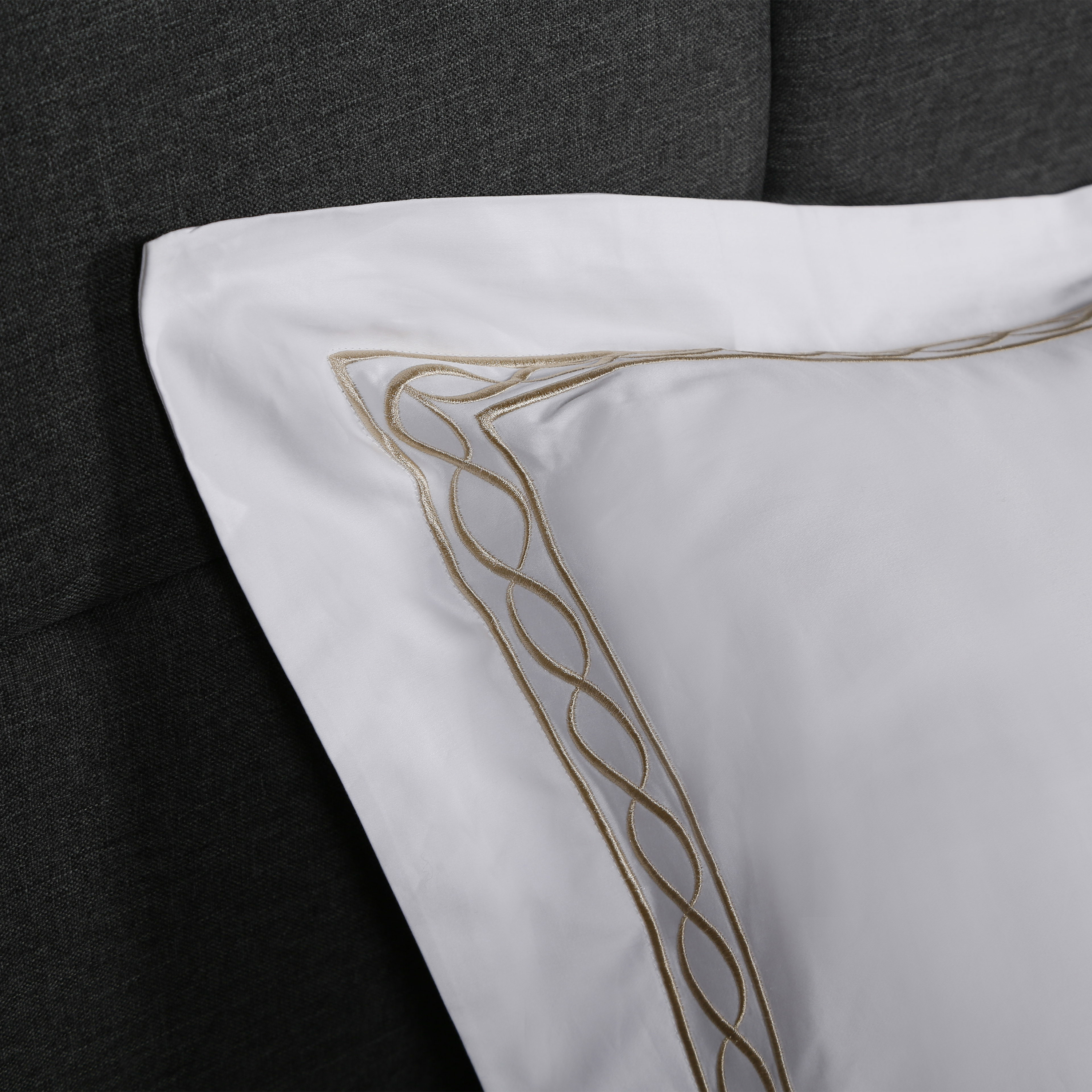 Luxury 5 Star Hotel Bedding Set Honey Comb Embroidery Duvet Cover Pillow Case Custom 10