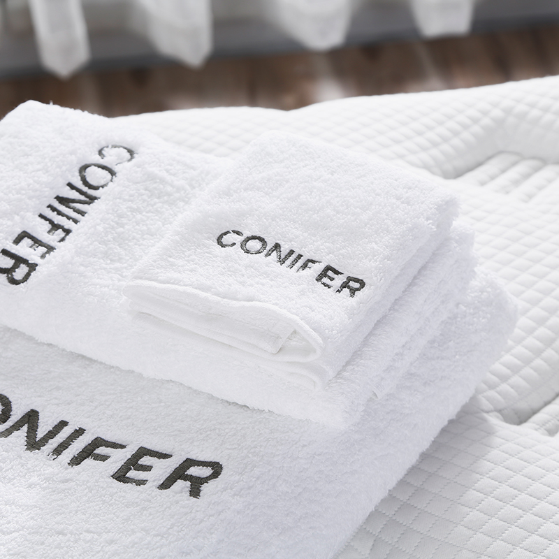 Factory Supply Luxury Conifer Five-Star Wine Embroidered Logo Bathroom Towel Set 10