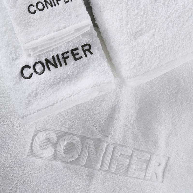 Factory Supply Luxury Conifer Five-Star Wine Embroidered Logo Bathroom Towel Set 11
