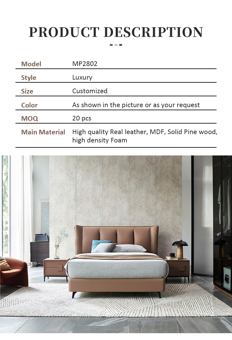 Customized MP2802ZT luxury leather bed manufacturers From China | JLH Mattress 7