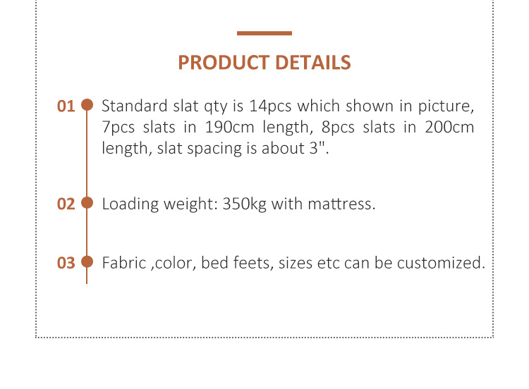 MP2809ZT Classic Unique Design Hotel Leather Bed Frame Queen Size With Headboard 9