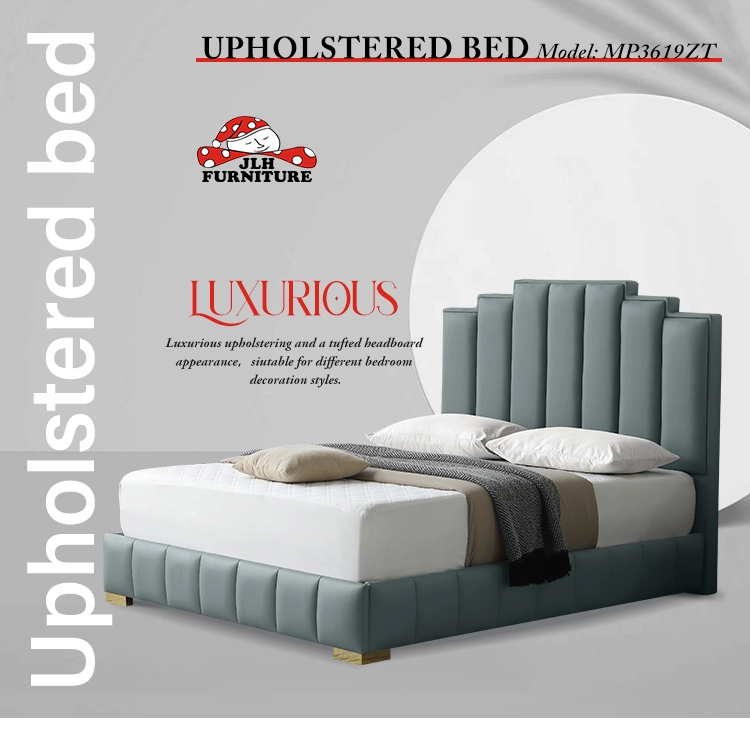 MP3619ZT Wholesale High Quality Head Board Custom Classic Leather Bed Manufacturer | JLH Mattress 1