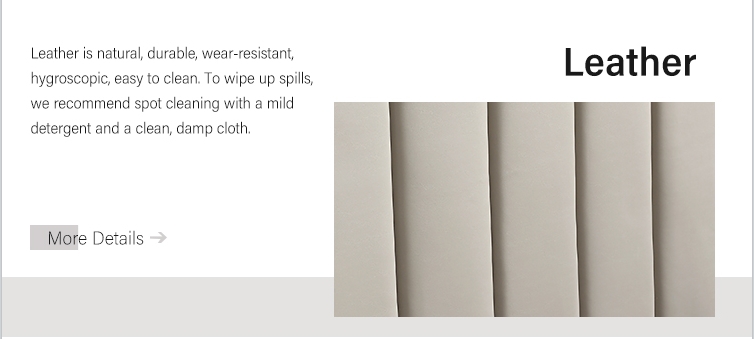 Factory Soft Bed Manufacturer MP3633ZT Modern Beige Leather Bed Bedroom Furniture Upholstered Bed Frame 9