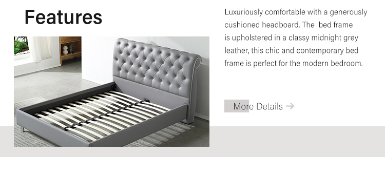 MP3618ZT | Luxuriously comfortable hotel twin size leather bed with a generously cushioned headboard 8