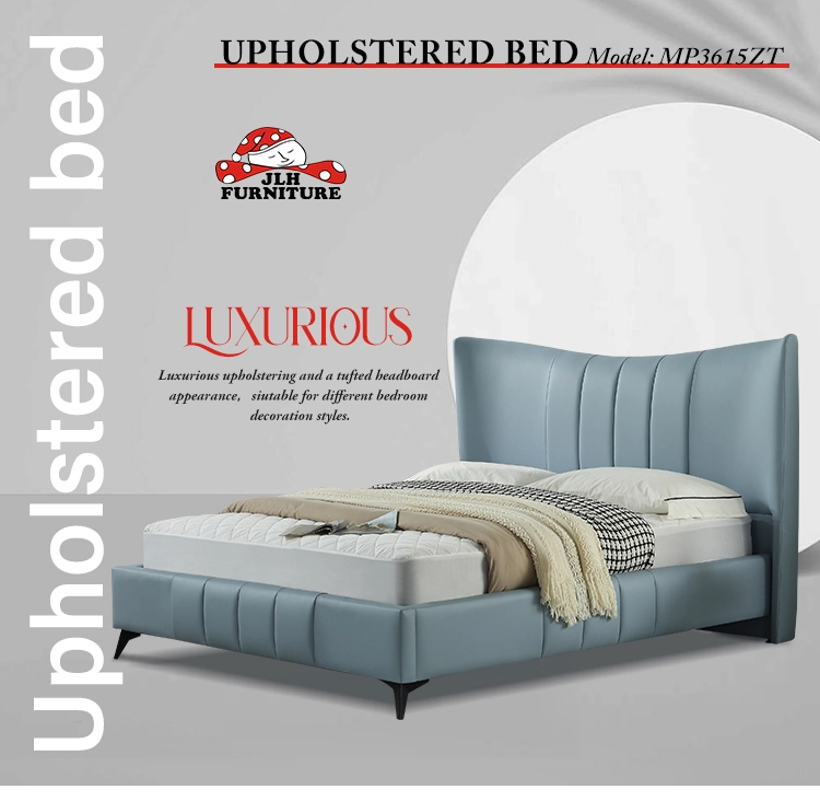 Quality MP3615ZT Hotel Wooden Bed Base Frame Luxury Super King Size Leather Bed | jlh Mattress 1