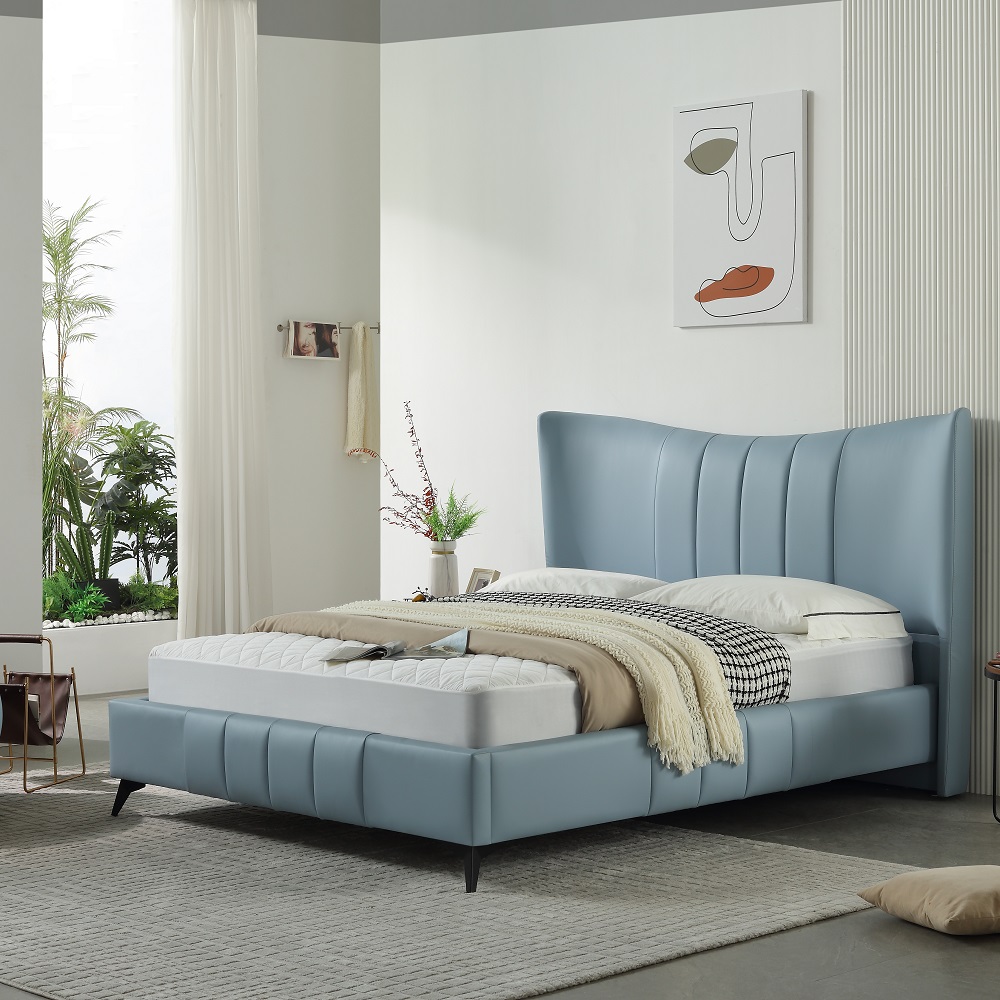 Quality MP3615ZT Hotel Wooden Bed Base Frame Luxury Super King Size Leather Bed | jlh Mattress 7