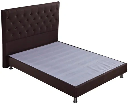 MB3319Tufted Button Upholstered Twin Headboard In Brwon Bedroom Furniture Beds 1
