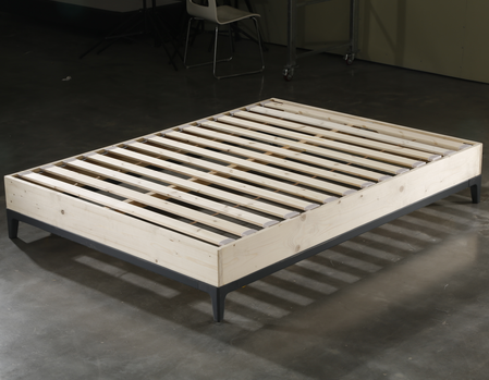 CJ-55 JLH Furniture Wood Frame With Wood Slat Support Grey Quality Beds 7