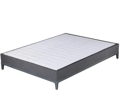 Camas de calidad gris con estructura de madera y soporte de listones de madera CJ-55 JLH 1