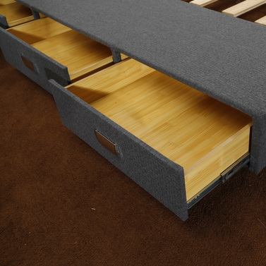 CJ-41 JLH Furniture Solid Wood Full Size Padded Bed Platform Storage Bed 9