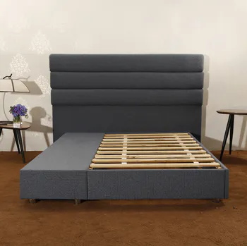 CJ-41 JLH Furniture Solid Wood Full Size Padded Bed Platform Storage Bed 7