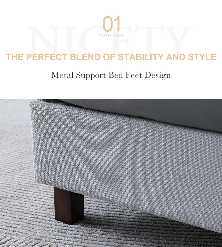 MB3663ZT 5 Star Hotel Bed Headboard Poplar Wood King Double Size Luxury Bedroom Bedding Furniture Set Velvet Fabric Bed 10