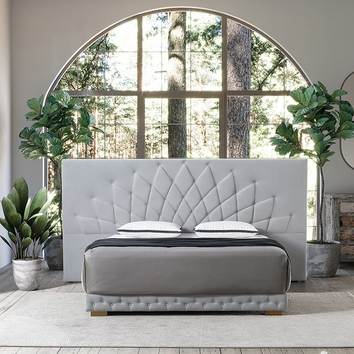 Atacado MB3683ZT king size estofado luxo casamento cabeceira plataforma cama estrutura móveis designs | JLH Mattress 1