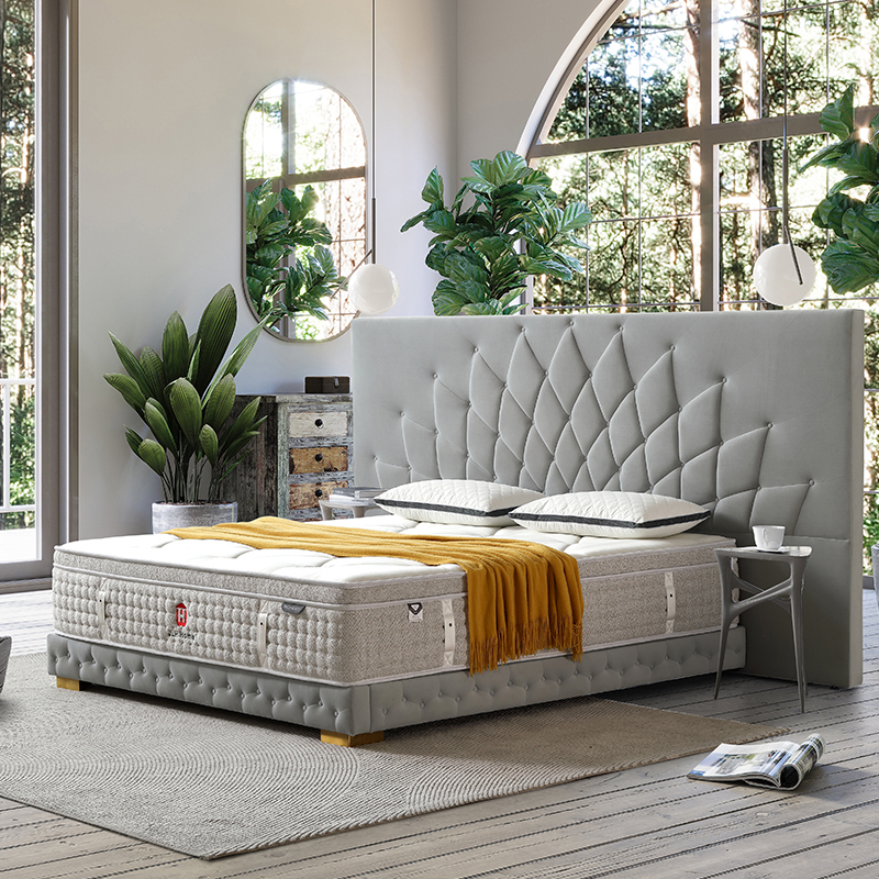 34PD-14 Hypo-allergenic luxury design Bio-Based memory foam hybrid mattresses 5 zone spring mattresses for bedroom 3