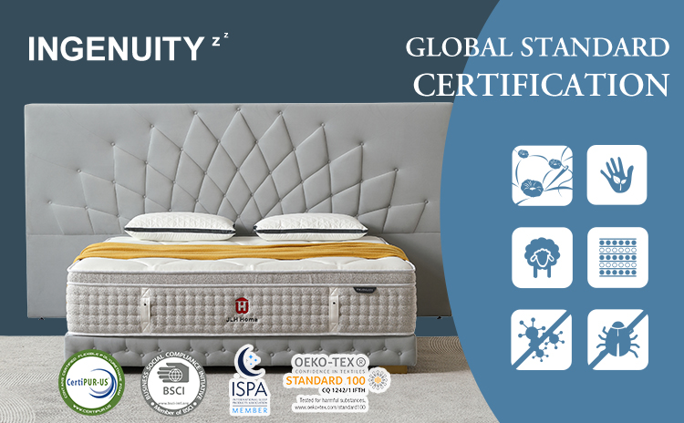 34PD-14 Hypo-allergenic luxury design Bio-Based memory foam hybrid mattresses 5 zone spring mattresses for bedroom 13
